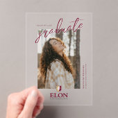 Elon University Abschluss Acryleinladungen (Insitu (Handheld))