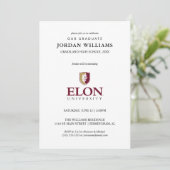 Elon University Abschluss Ankündigung (Stehend Vorderseite)