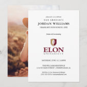 Elon University Abschluss Ankündigung (Vorne/Hinten)