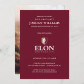 Elon University Abschluss Ankündigung (Vorne/Hinten)