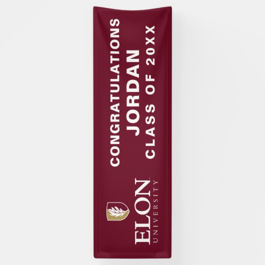 Elon University Abschluss Banner (Vertikal)