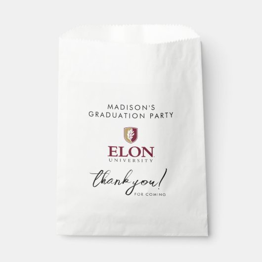 Elon University Abschluss Geschenktütchen (Vorderseite)