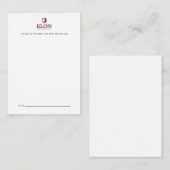 Elon University Abschluss Mitteilungskarte (Vorne/Hinten)