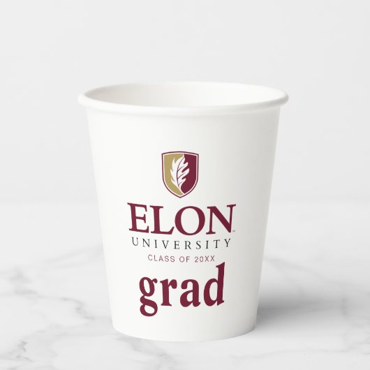 Elon University Abschluss Pappbecher (Vorderseite)