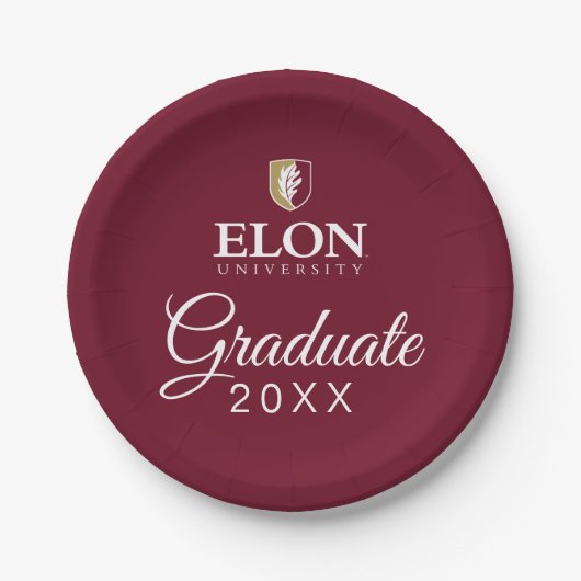 Elon University Abschluss Pappteller (Vorderseite)