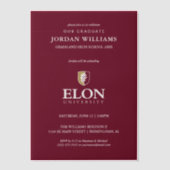 Elon University Abschluss Pergament Einladungen (Vorderseite)