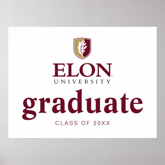 Elon University Abschluss Poster (Vorne)