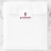 Elon University Abschluss Quadratischer Aufkleber (Tasche)