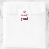 Elon University Abschluss Quadratischer Aufkleber (Tasche)