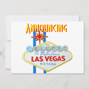 Elope Announcement Las Vegas Marriage Einladung