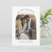 Eloped Boho Haushalt wir tippen das Foto der Knot Ankündigung (Stehend Vorderseite)