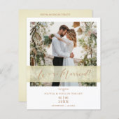 Eloped Budget Photo Just Married Hand Lettered (Vorne/Hinten)