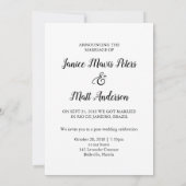 Eloped Mr. [Nachname] Heiratsankündigung Einladung (Rückseite)