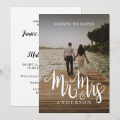 Eloped Mr. [Nachname] Heiratsankündigung Einladung (Vorne/Hinten)