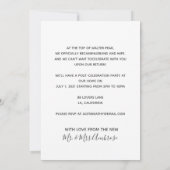 Eloped Names Ehe Ankündigung nach dem Party (Rückseite)