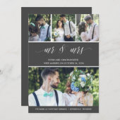 Eloped Verheiratet Foto Wedding Ankündigung (Vorne/Hinten)