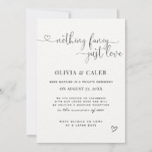 Eloped Wedding Announcement