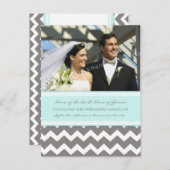 Elopement Ankündigung Foto Postkarten Blue Gray (Vorne/Hinten)