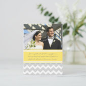 Elopement Ankündigung Foto Postkarten Lemon Grau (Stehend Vorderseite)
