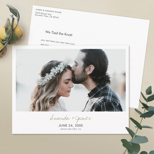 Elopement Ankündigung Postkarte