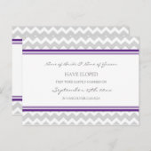 Elopement Ankündigung Postkarten Lila Grau (Vorne/Hinten)