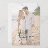 Elopement Beach Wedding Dankeskarte (Vorderseite)