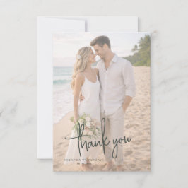 Elopement Beach Wedding Dankeskarte