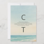 Elopement Beach Wedding Einladung (Rückseite)