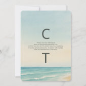 Elopement Beach Wedding Einladung (Rückseite)