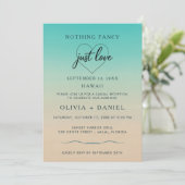 Elopement Beach Wedding Reception QR Code Einladung (Stehend Vorderseite)