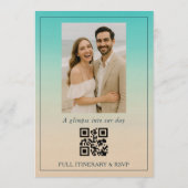 Elopement Beach Wedding Reception QR Code Einladung (Rückseite)