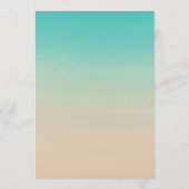 Elopement Beach Wedding Reception Watercolor Einladung (Rückseite)