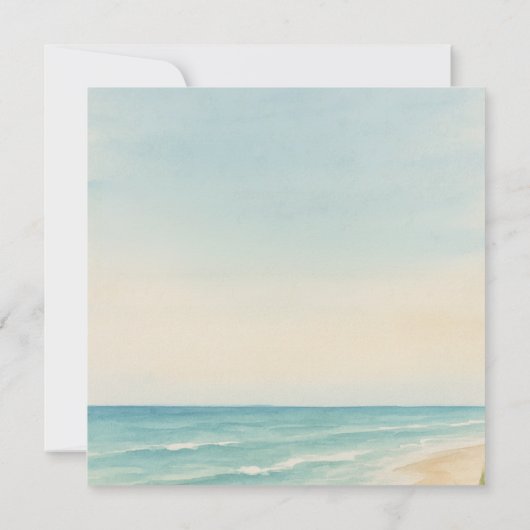 Elopement Beach Wedding Save the Date (Rückseite)