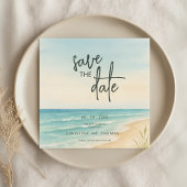 Elopement Beach Wedding Save the Date