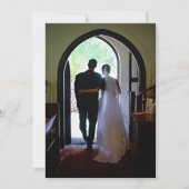 Elopement Bride Groom Foto Just Married Announceme Einladung (Vorderseite)