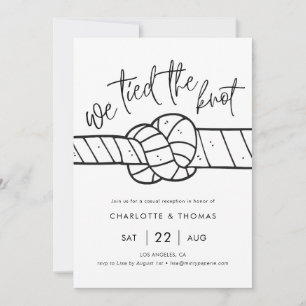Elopement-Einladung, wir tippen den Knoten Ankündigung
