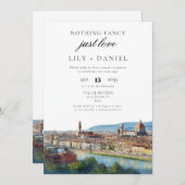 Elopement Florence Italy Wedding Reception Einladung (Vorne/Hinten)