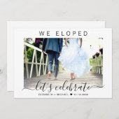 Elopement Foto Hochzeitfeier Empfang Einladung (Vorne/Hinten)