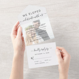 Elopement Foto Hochzeitsempfang All In One Einladung