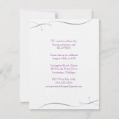 Elopement Hochzeit - Lila Einladung (Rückseite)