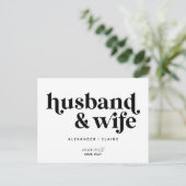 Elopement-Hochzeit mit fett formatiertem Text Postkarte (Stehend Vorderseite)