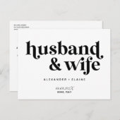 Elopement-Hochzeit mit fett formatiertem Text Postkarte (Vorne/Hinten)