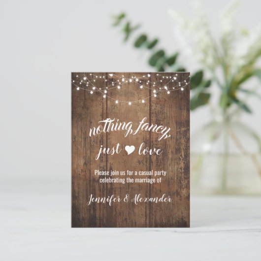 Elopement Hochzeit nach Karte Einladung (Stehend Vorderseite)