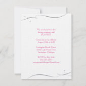 Elopement Hochzeit - Rosa Einladung (Rückseite)