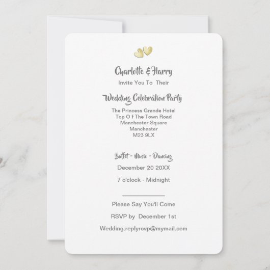 Elopement Hochzeitsempfang nur Verheiratet Jamaika Einladung (Rückseite)