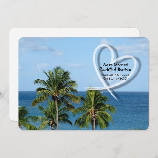 Elopement Hochzeitsempfehlung nur Verheiratet St L Einladung (Vorne/Hinten)