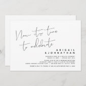 Elopement, jetzt ist es an der Zeit zu feiern Einladung (Vorne/Hinten)