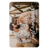 Elopement Just Married Script Wedding Foto Magnet (Vertikal)