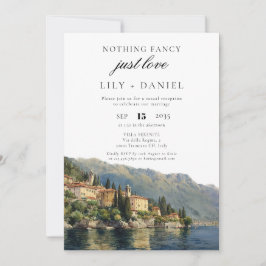 Elopement Lake Como Italien Hochzeitsempfang Einladung