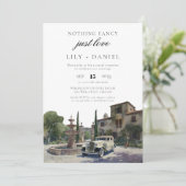 Elopement Old Money Estate Wedding Reception Einladung (Stehend Vorderseite)